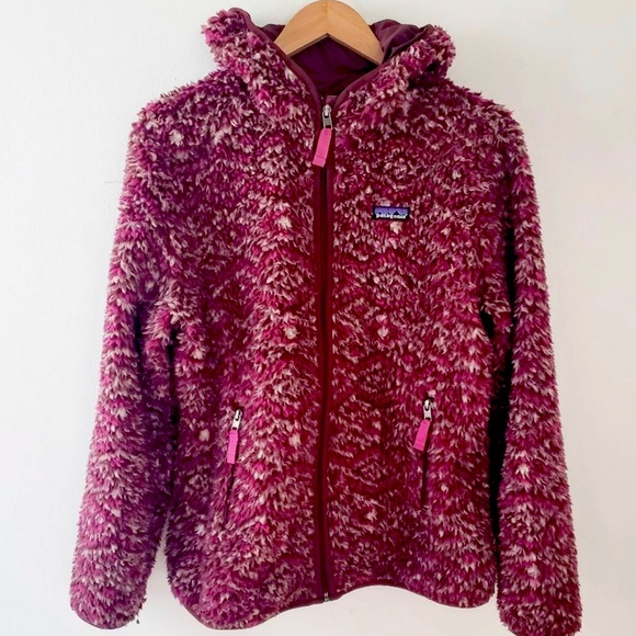 Patagonia - Fleece Retro X Deep Pile Southwest Sherpa Hooded Jacket Purple/Red - Picture 2 of 9